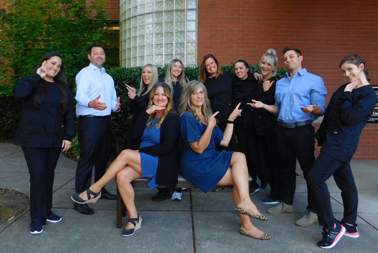 silly image of doctors and staff